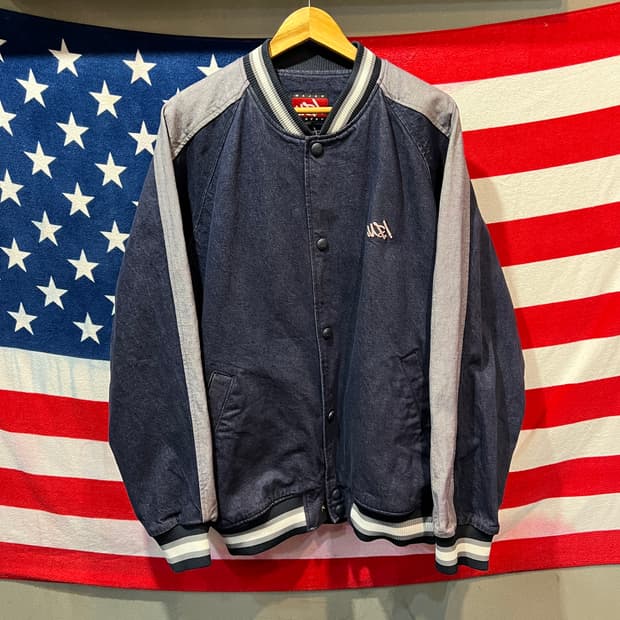 마자플라바 올드스쿨 데님 스타디움 자켓