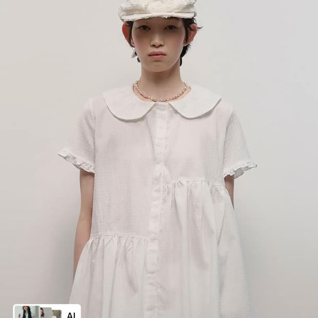 타입서비스 Textured Collar Top