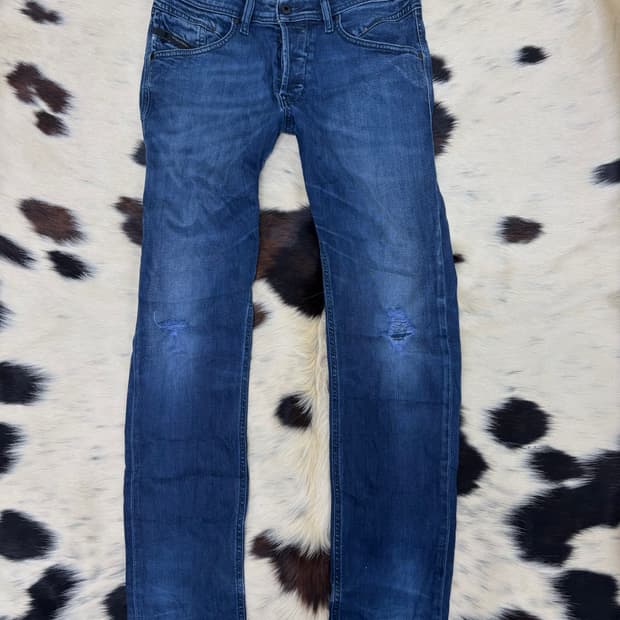 [Diesel]Blue Washed Biker Pants