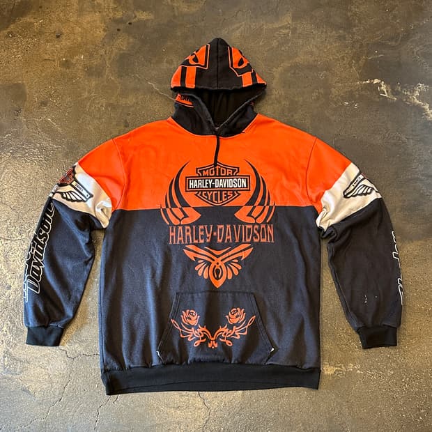 할리데이비슨 데미지드 후드티 XXL