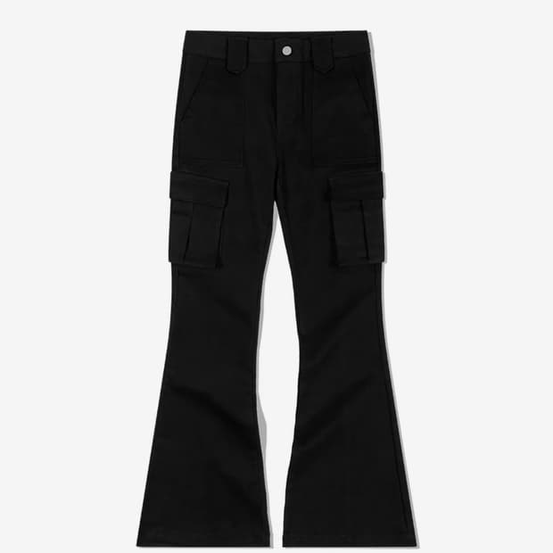 모아 써멀 카고 플레어 트라우저 (BLACK)