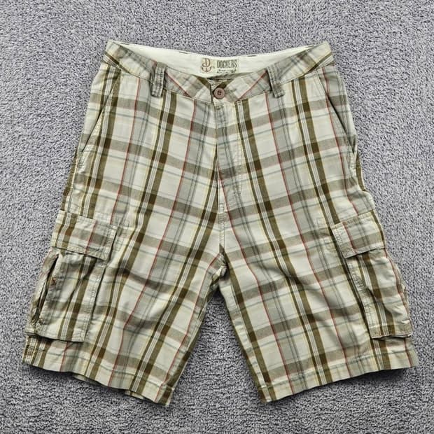 DOCKERS 체크 카고 쇼츠 반바지 ( 32 " ) / 11917