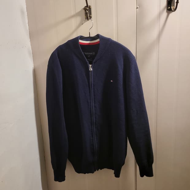 [L]타미힐피거 네이비 니트 집업