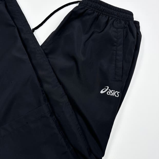 아식스 트레이닝 와이드 블랙 우븐팬츠 (XL)