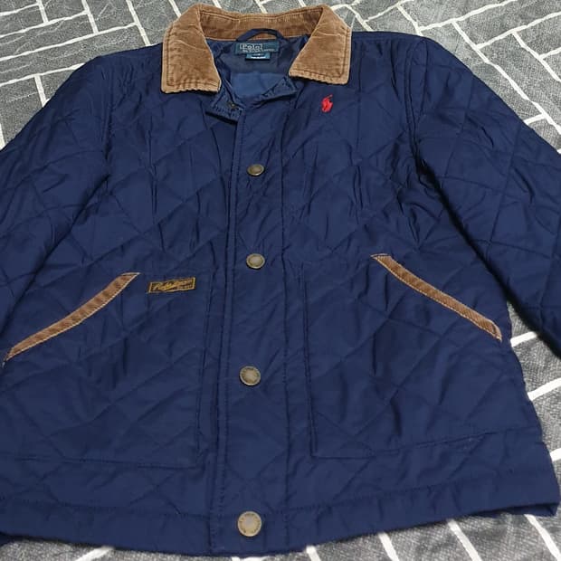 폴로랄프로렌 키즈 코듀로이 퀄팅 누빔 자켓 네이비 (7사이즈)