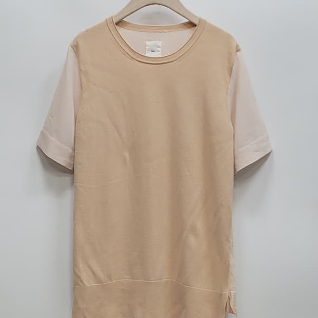 KUHO 구호 면 린넨 반팔 티셔츠 블라우스 / 여 85 아이보리
