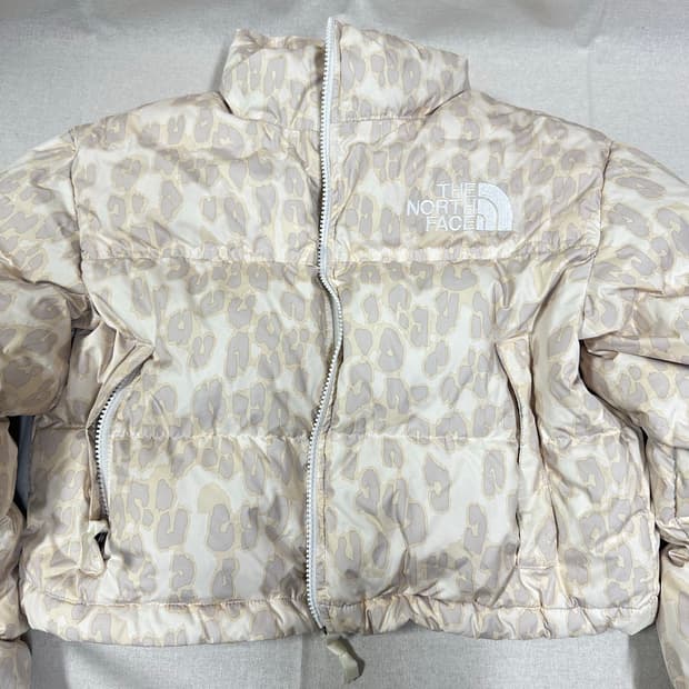 노스페이스 눕시 숏 자켓 레오파드 s 