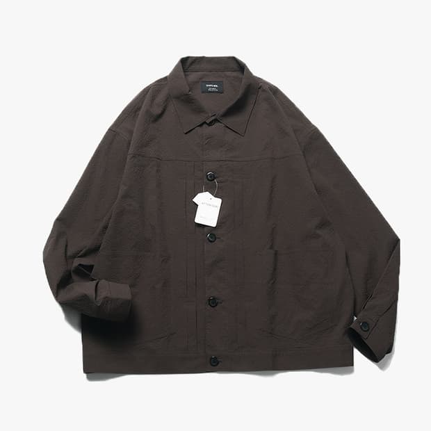 SHIPS ANY - SEERSUCKER TRUCKER JACKET