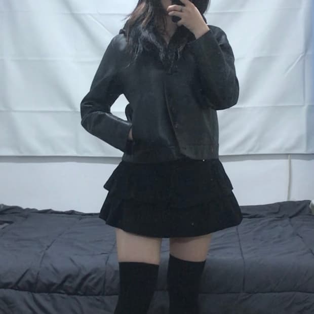 리바이스 레드탭 양가죽 후드 숏자켓