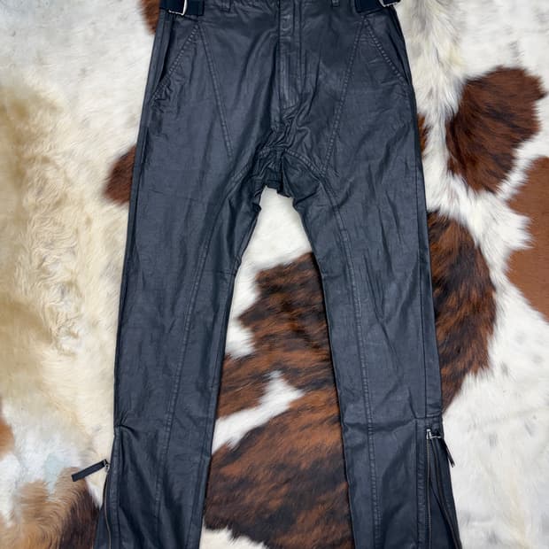 헬무트랭 사루엘 코팅 지퍼 팬츠