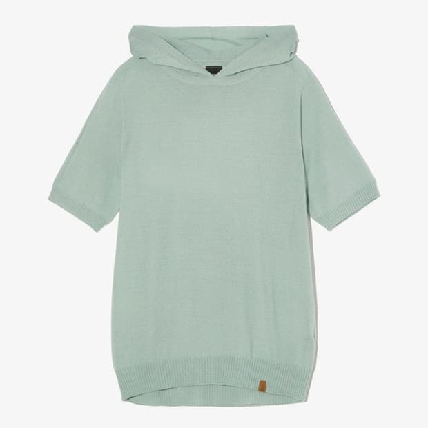 [L(95)] 노스페이스 여성 코지 울 니트 반팔 후드 후디 민트