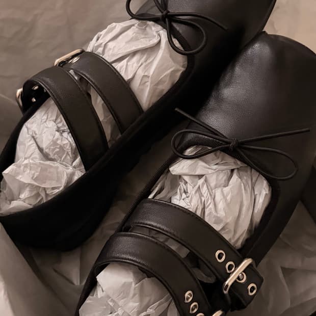 오픈와이와이 버클발레플랫 37