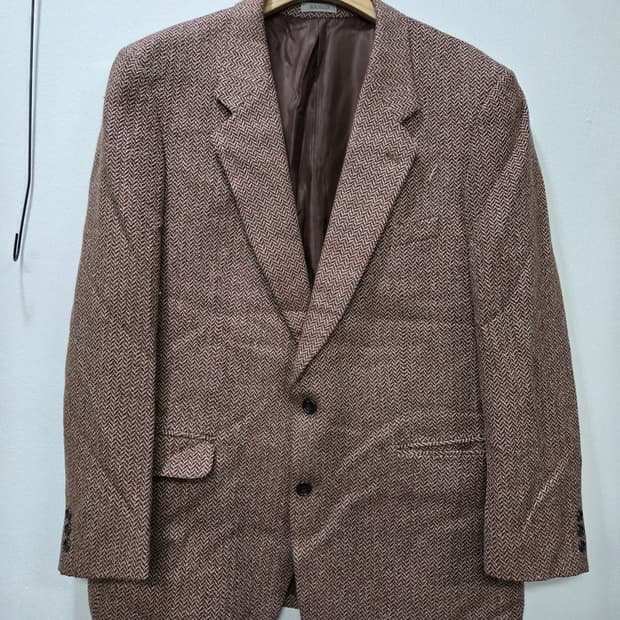 헤링본 와인컬러  남성 자켓 블레이져