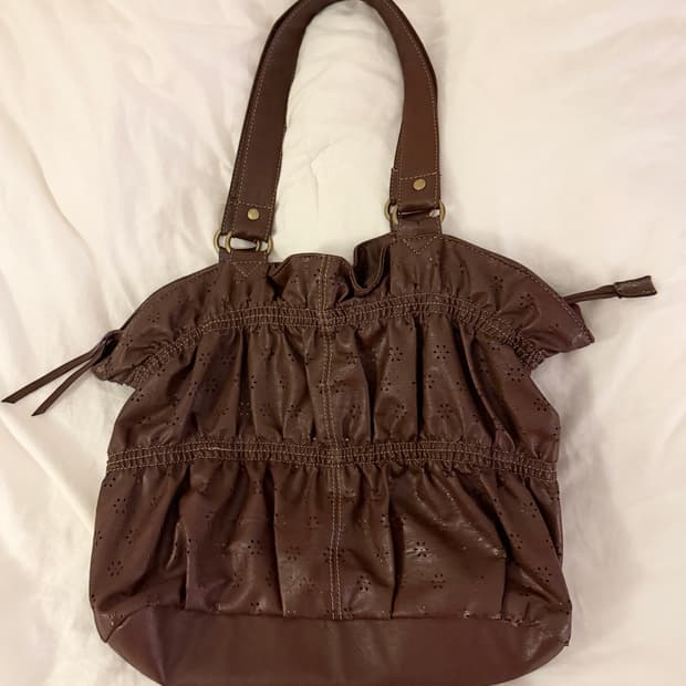 빈티지 브라운 숄더백 모리걸 하구미 