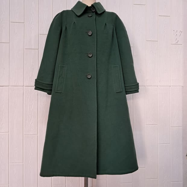 Mared PARIS 녹색 모직 코트 66ㅡ77