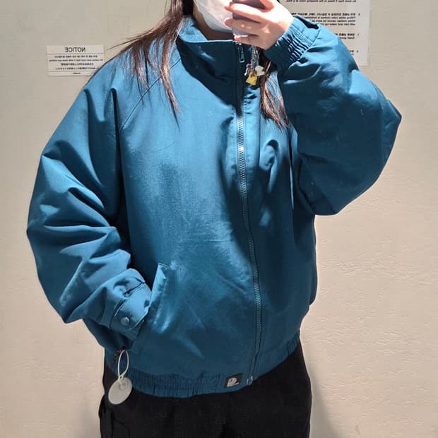 CARHARTT 칼하트 청록 하이넥 블루종자켓💯