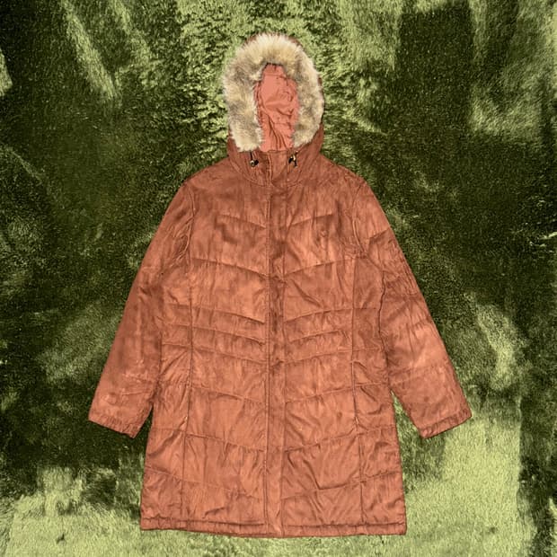 [L] L.L.Bean 엘엘빈 우먼즈 투웨이 퍼 패딩 코트 카멜