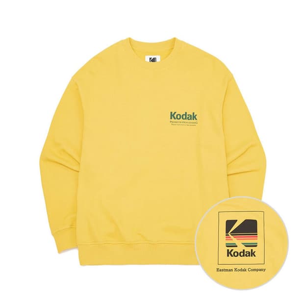 M KODAK 코닥어패럴 컬러플러스 레인보우 맨투맨