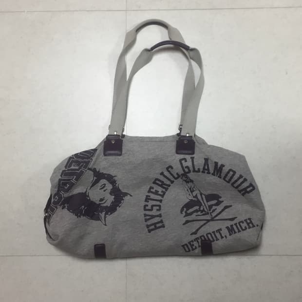 빈티지 히스테릭글래머 버클 디자인 멜란지그레이 퍼플 숄더백 가방