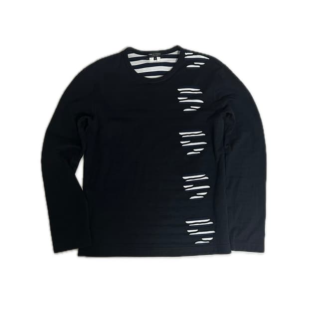 꼼데가르송 옴므 플러스 컷아웃 디스트로이 리버서블 롱슬리브