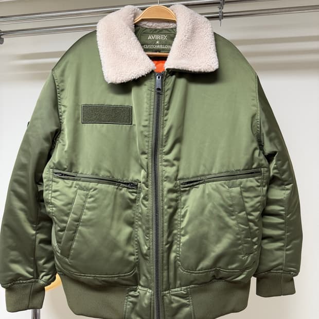 커스텀멜로우 x 아비렉스 B15 항공점퍼 구스다운