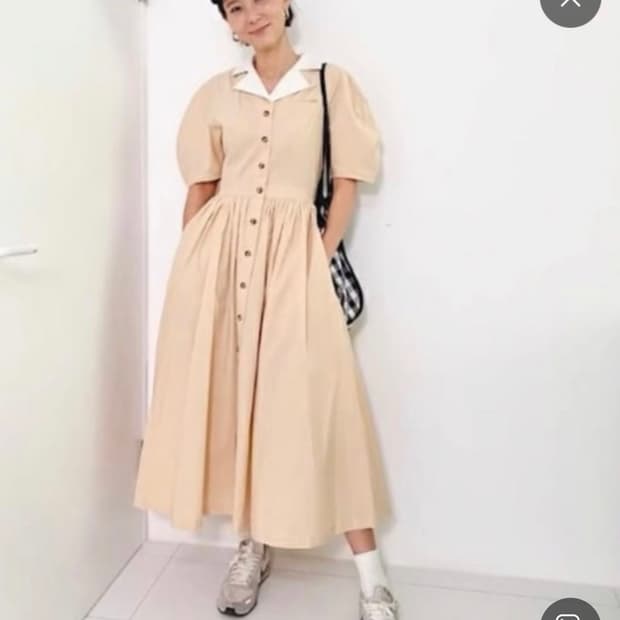 [AND YOU] 헐리우드 버터 셔링 원피스