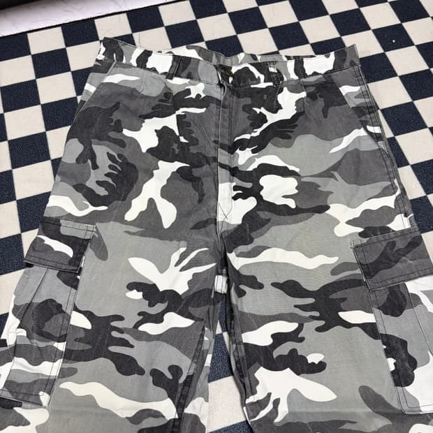 빈티지 보세 그레이 카모 팬츠 바지