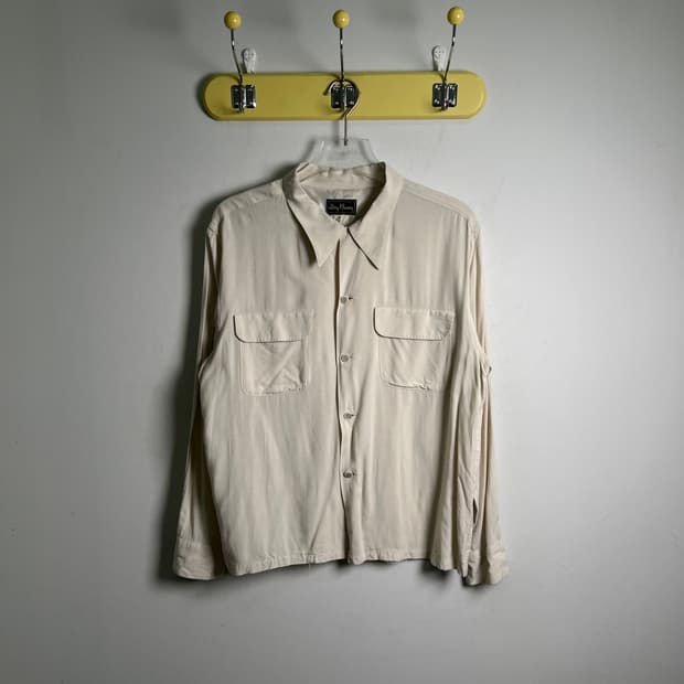 Dry Bones 드라이본즈 아이보리 레이온 셔츠 M