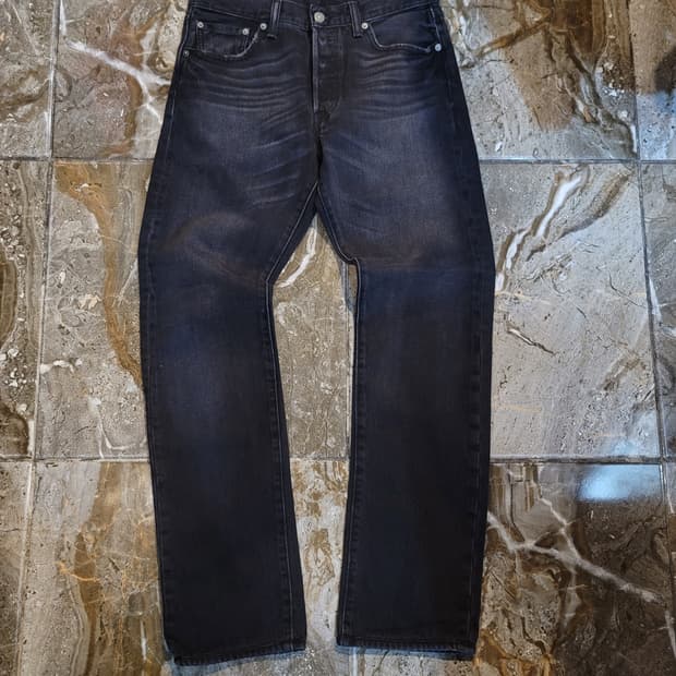 리바이스 501 흑청 데님 팬츠 