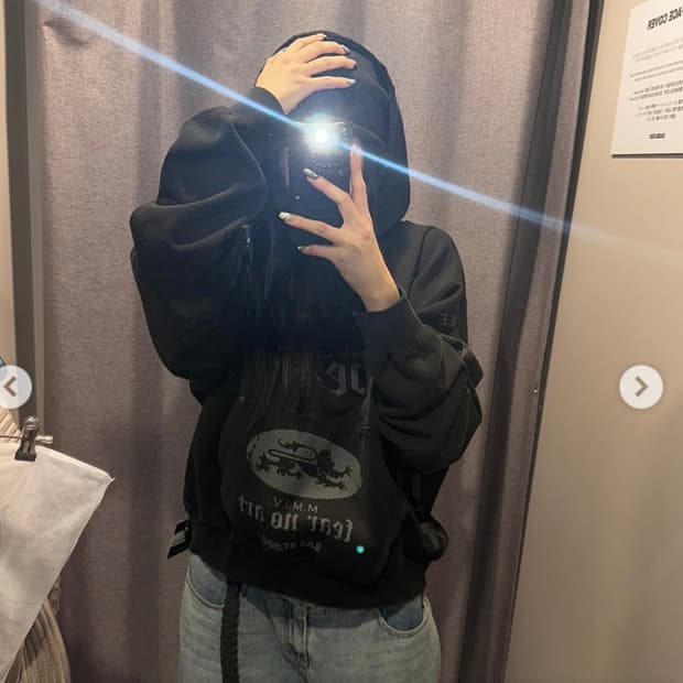 PEACE NOT WAR 후드 - 더스티블랙