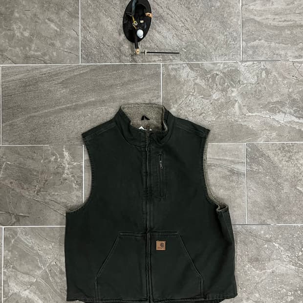 (XL)칼하트 셰르파 넥 조끼베스트 V33 MOS 모스그린