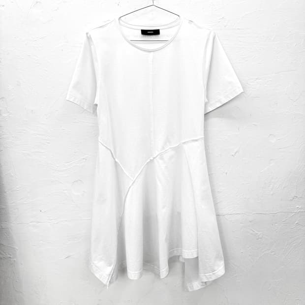 diesel 비대칭 절개 반팔 원피스