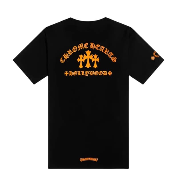 [L] 크롬하츠 오렌지 세메터리 티셔츠 블랙