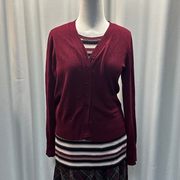 모리걸st 버건디 코디 세트