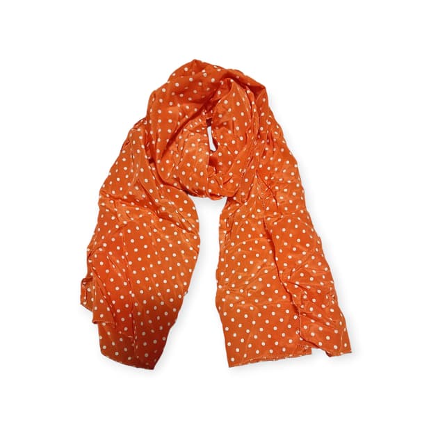 모리걸 오렌지 땡땡이 스카프 
