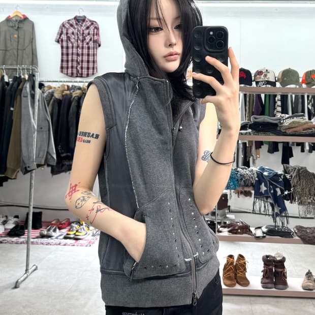 히로코 비스 +rico 투웨이 후드 베스트