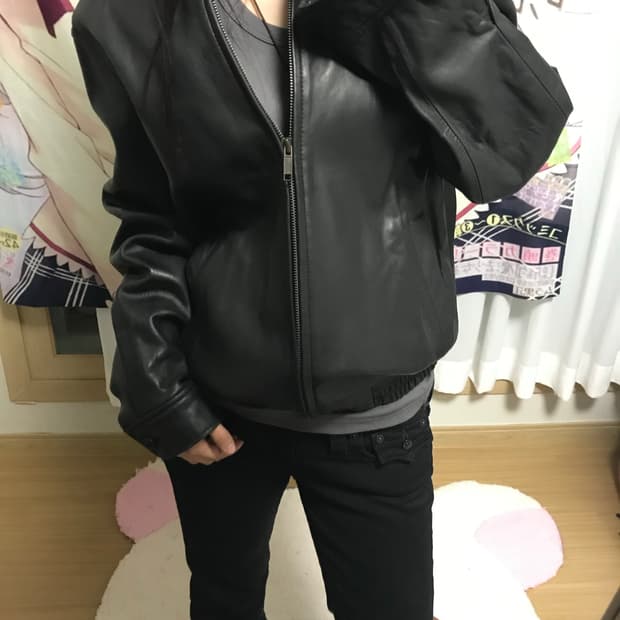 클래식 블랙 레더자켓