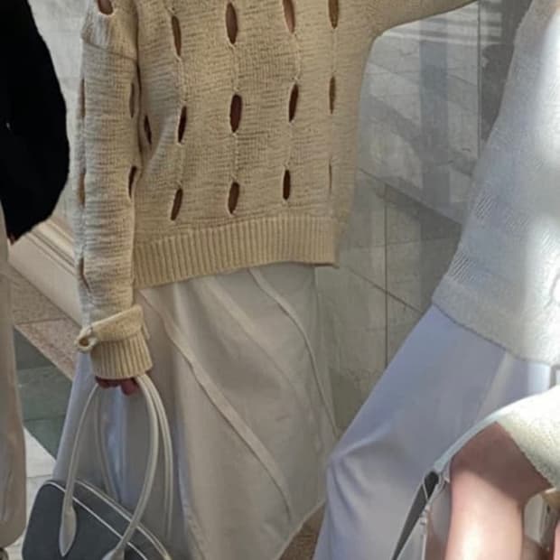 더오픈프로덕트 컷아웃 니트