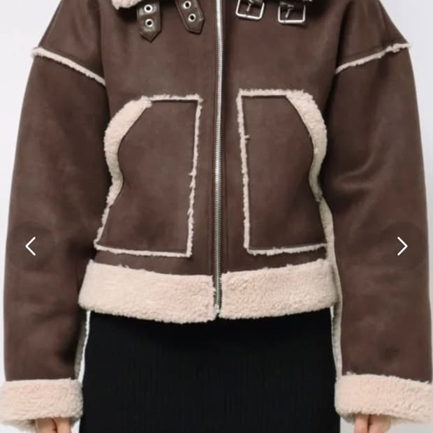 여 66 에모다(emoda) A급 스웨이드 레더 무스탕 자켓