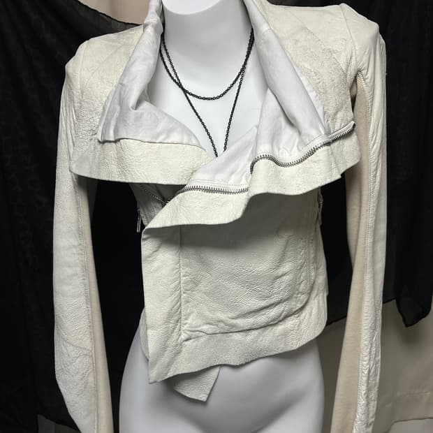 Rick owens drape milk jacket 