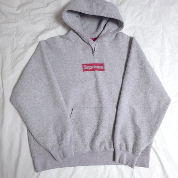 [XXL] 슈프림 23SS 인사이드 아웃 박스로고 후드 그레이