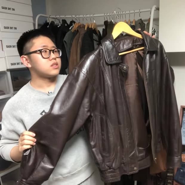 빈티지 가죽 자켓