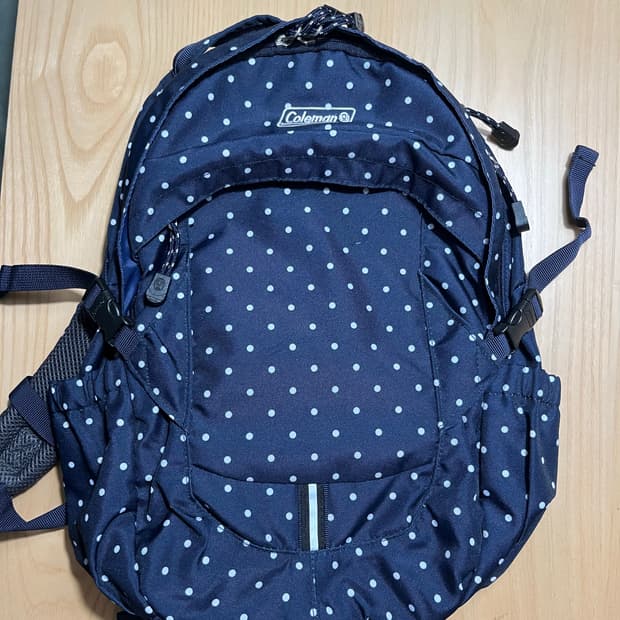 콜맨 도트 네이비 백팩 y2k 모리걸