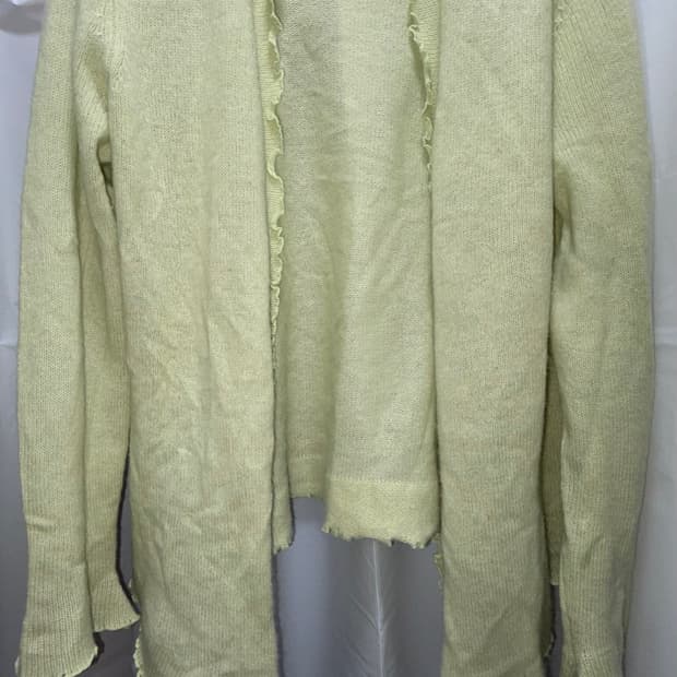 레몬그린 캐시미어 가디건