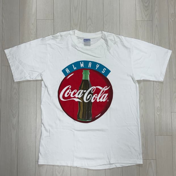 90s Coca Cola 싱글 스티치 티셔츠 XL