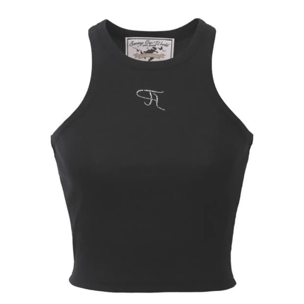 [M] 쓰리타임즈 쥬얼 탱크탑 크롭 Jewel tanktop