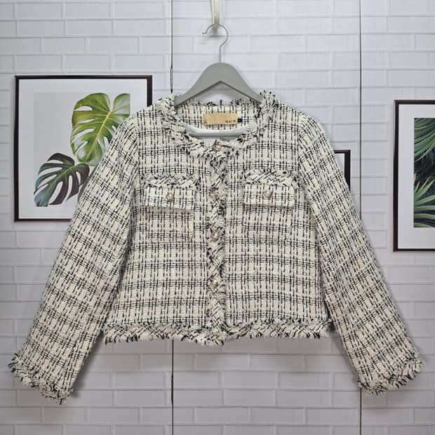 아틀리에나인 트위드 긴팔 자켓 프리 사이즈