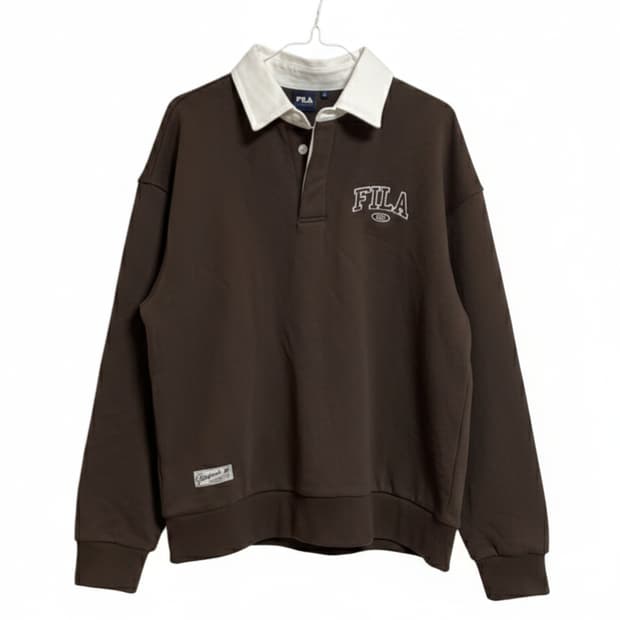 FILA휠라 초코맛 럭비 맨투맨/강민경,한소희착용