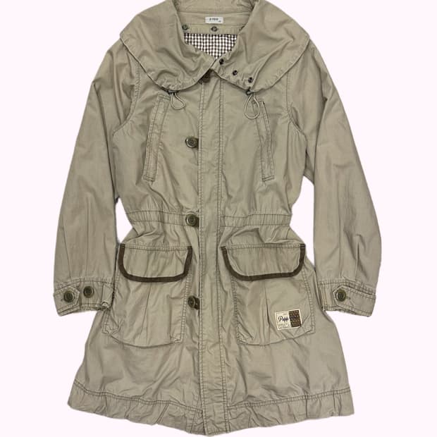 vintage khaki collar parka