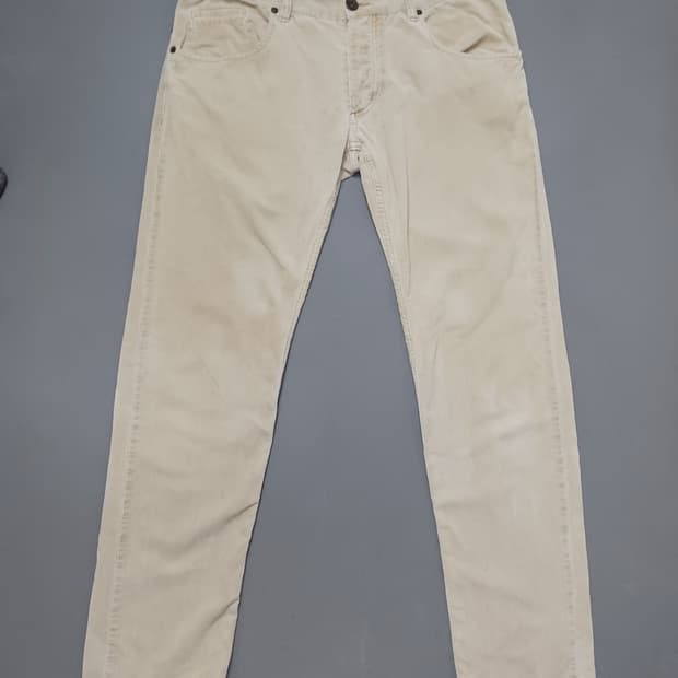 [33] 아르마니 진스 아이보리 J23 슬림핏 코듀로이 팬츠